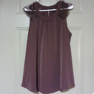 TORRID Studio Crepe De Chine Lace Trim Blouse  Size 1X